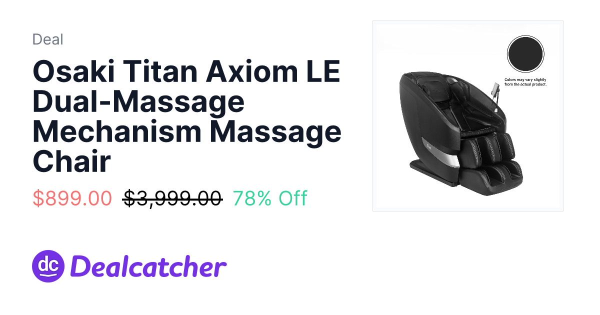 ClearanceChair - Osaki Titan Axiom LE Dual-Massage Mechanism Massage Chair $899.00