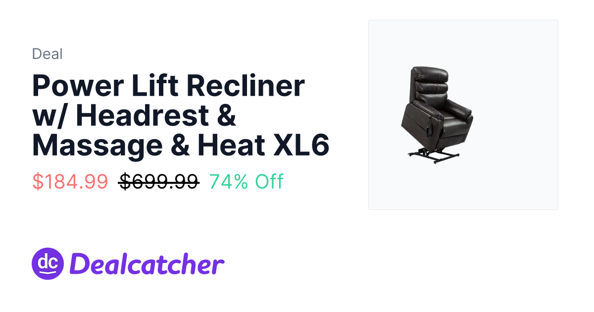 Flexispot - Power Lift Recliner w/ Headrest & Massage & Heat XL6 $184.99