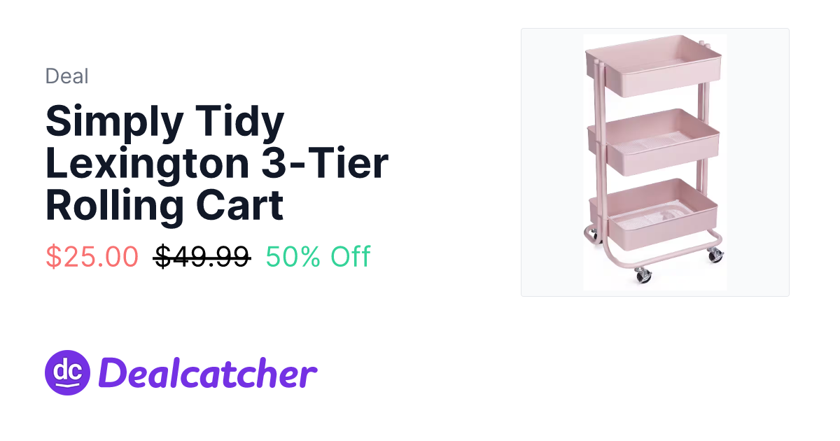 Michaels - Simply Tidy Lexington 3-Tier Rolling Cart $25.00