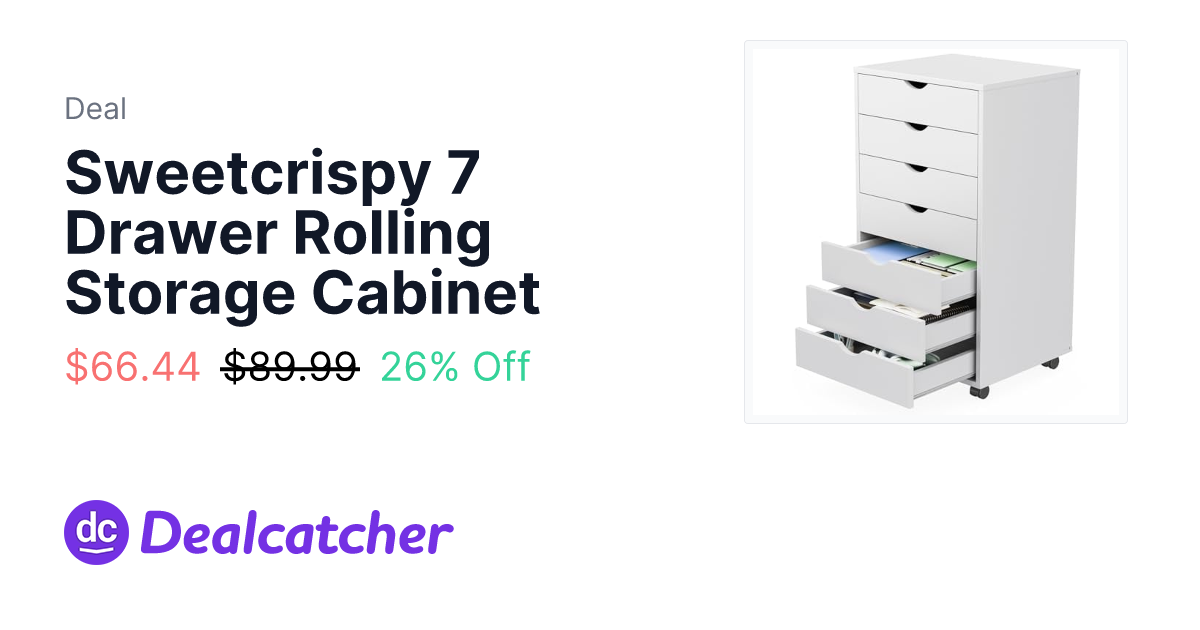Amazon - Sweetcrispy 7 Drawer Rolling Storage Cabinet $66.44