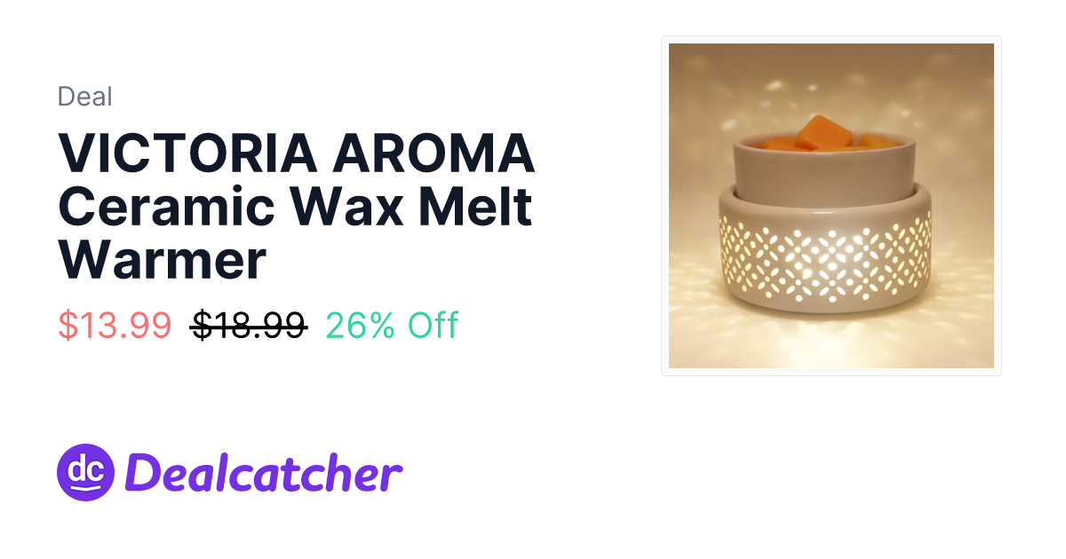 Amazon - VICTORIA AROMA Ceramic Wax Melt Warmer $13.99
