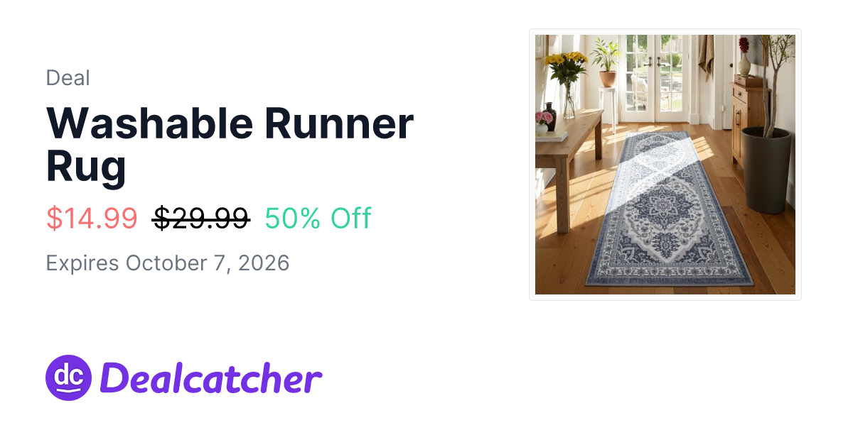 Amazon - Washable Runner Rug $14.99