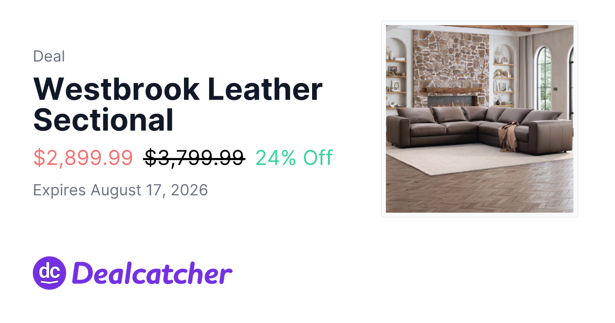 Costco - Westbrook Leather Sectional $2,899.99