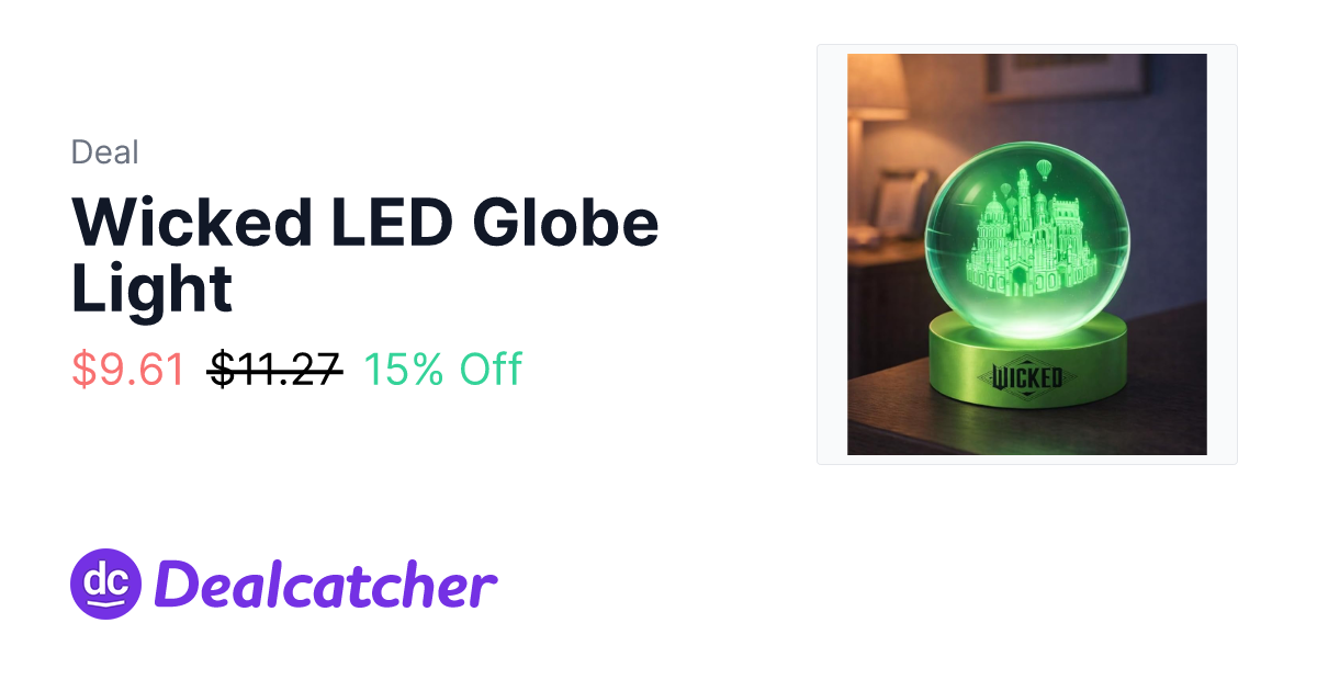 Amazon - Wicked LED Globe Light $9.61