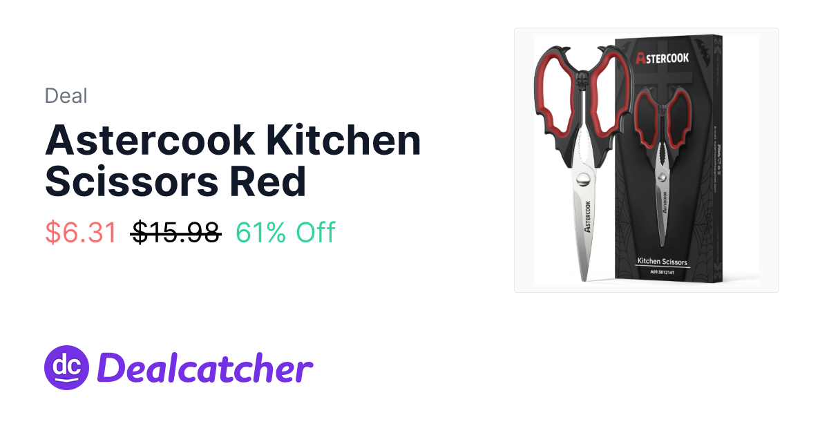 Walmart - Astercook Kitchen Scissors Red $6.31