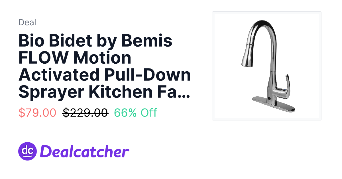 Bio Bidet - Bio Bidet by Bemis FLOW Motion Activated Pull-Down Sprayer Kitchen Faucet $79.00