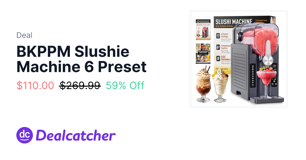 Amazon - BKPPM Slushie Machine 6 Preset $110.00