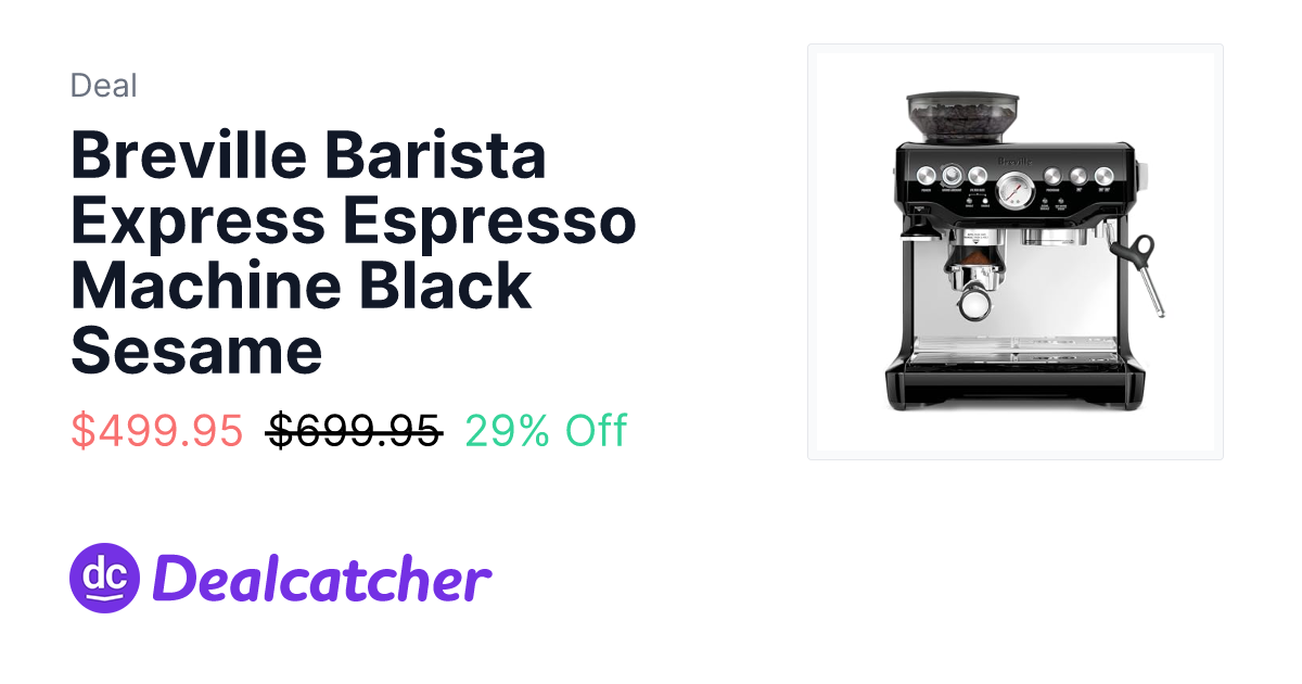 Amazon - Breville Barista Express Espresso Machine Black Sesame $499.95