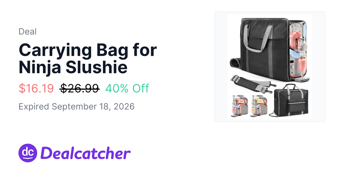 Amazon - Carrying Bag for Ninja Slushie $16.19