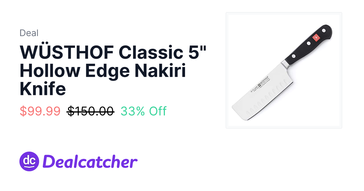 Amazon - WÜSTHOF Classic 5" Hollow Edge Nakiri Knife $99.99