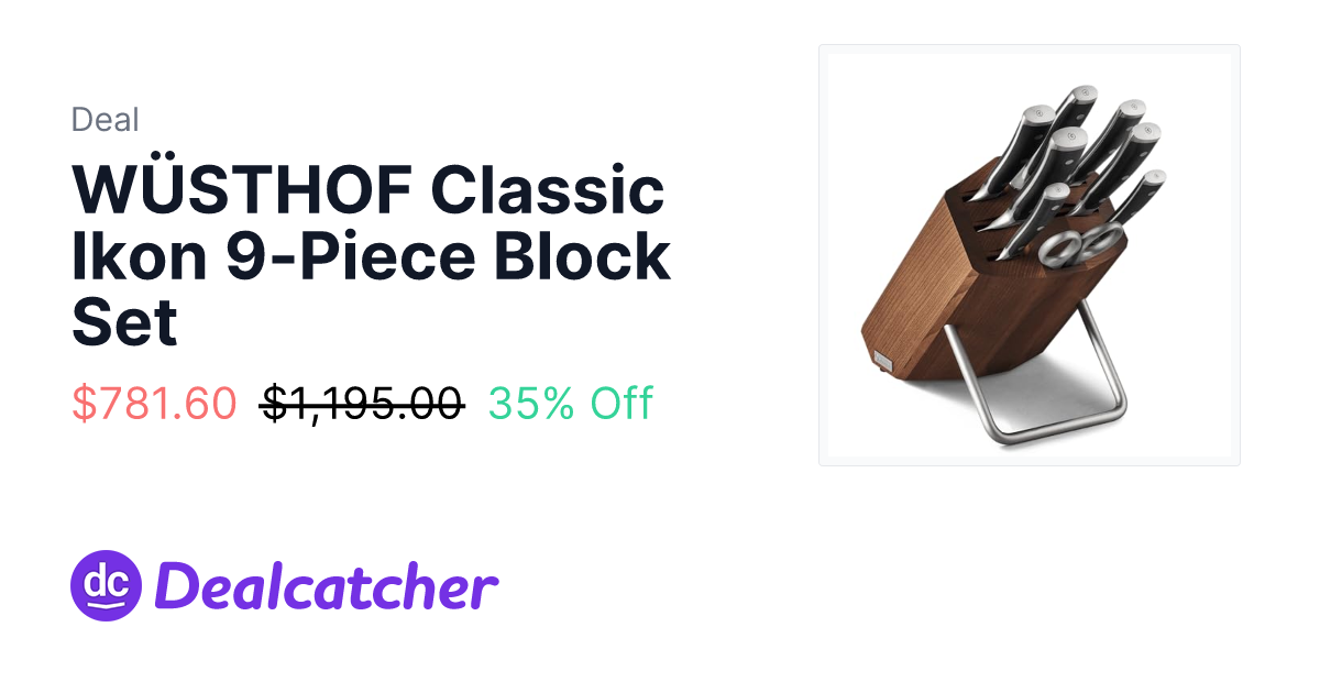 Amazon - WÜSTHOF Classic Ikon 9-Piece Block Set $781.60