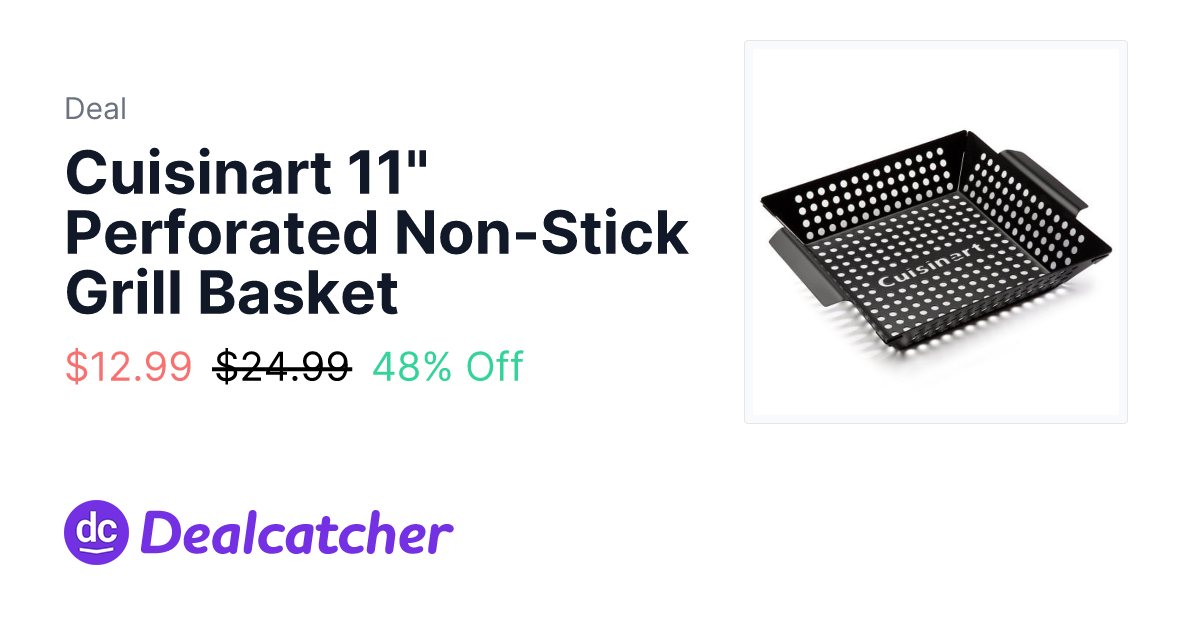 Amazon - Cuisinart 11" Perforated Non-Stick Grill Basket $12.99