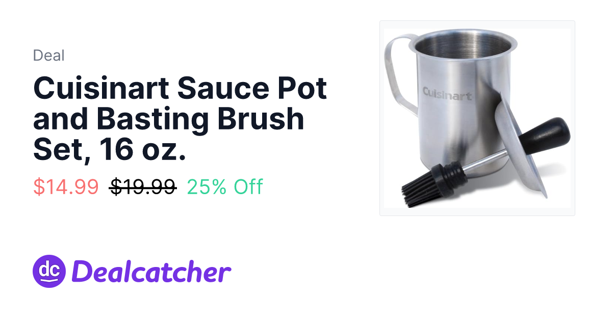 Amazon - Cuisinart Sauce Pot and Basting Brush Set, 16 oz. $14.99