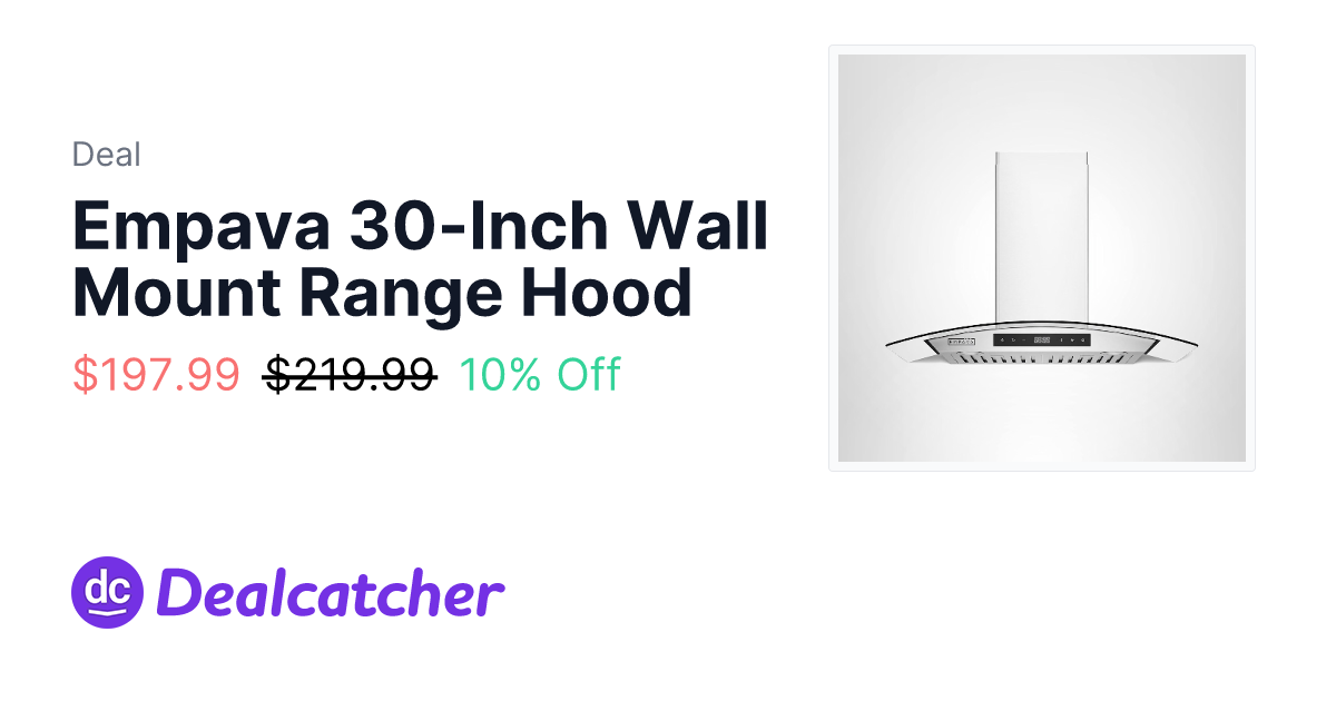 Amazon - Empava 30-Inch Wall Mount Range Hood $197.99
