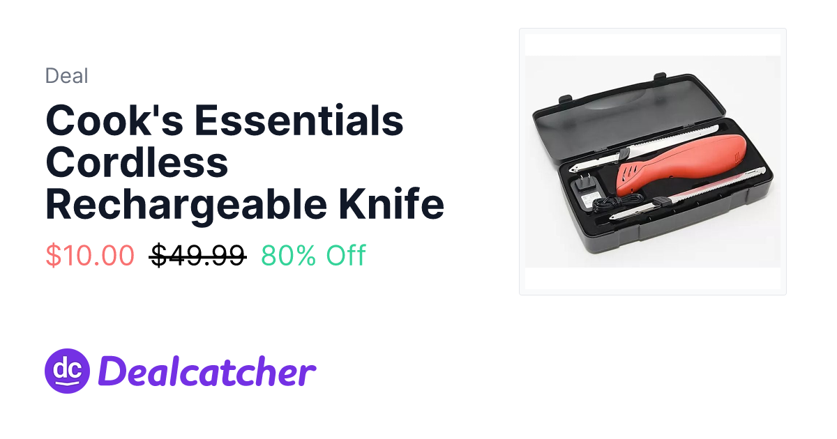 That Daily Deal - Cook's Essentials Cordless Rechargeable Knife $10.00