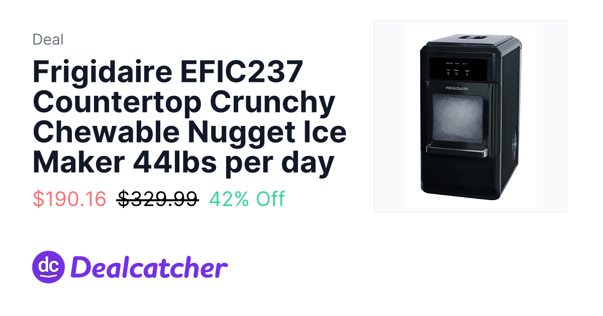 Amazon - Frigidaire EFIC237 Countertop Crunchy Chewable Nugget Ice Maker 44lbs per day $190.16