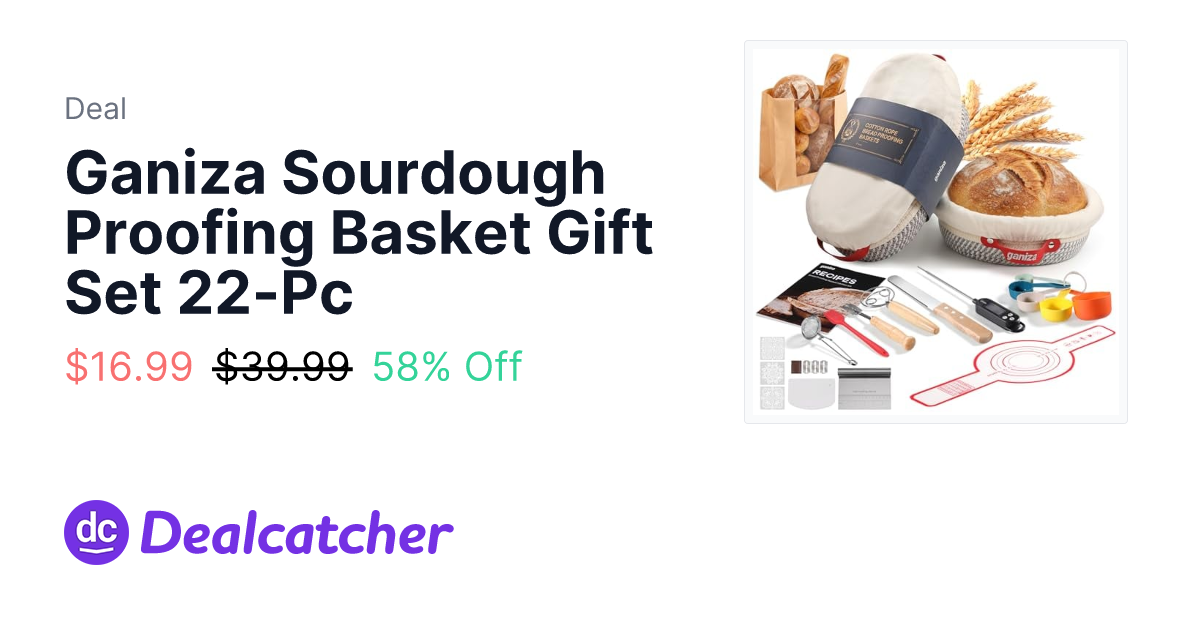 Amazon - Ganiza Sourdough Proofing Basket Gift Set 22-Pc $16.99