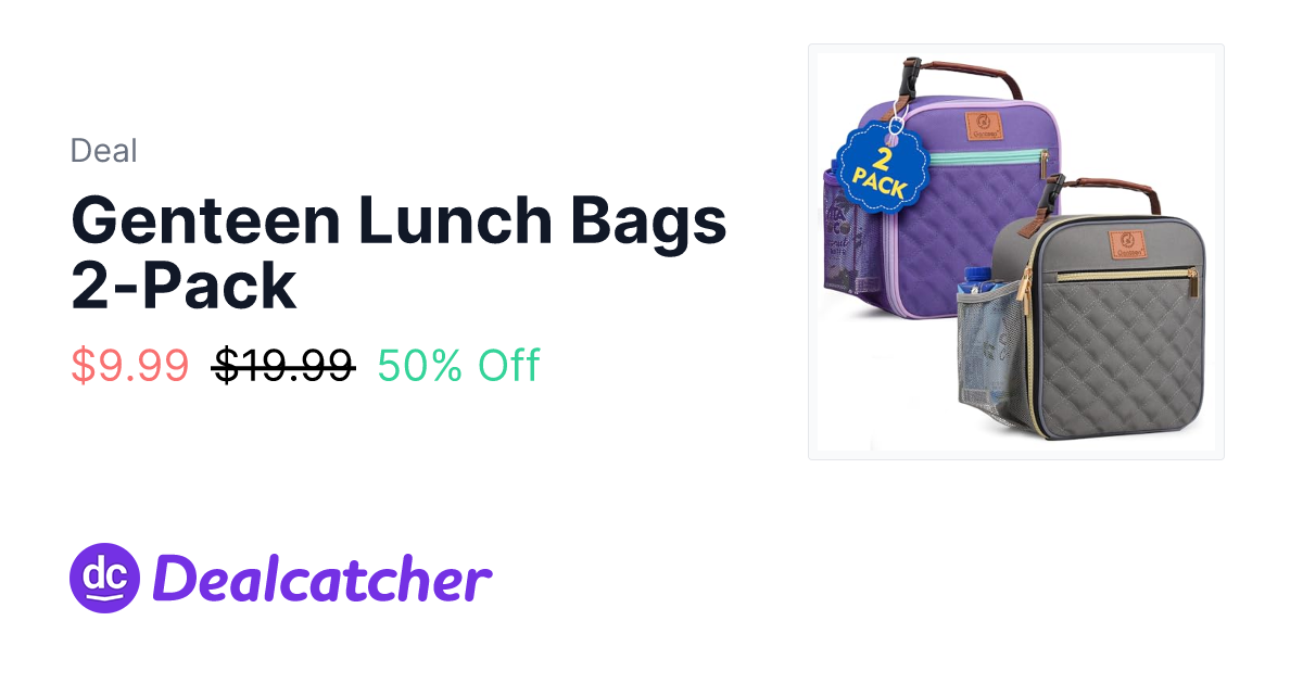 Amazon - Genteen Lunch Bags 2-Pack $9.99