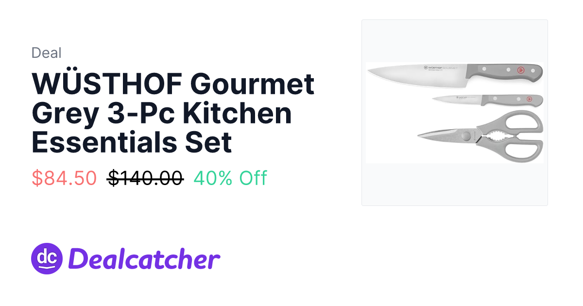 Amazon - WÜSTHOF Gourmet Grey 3-Pc Kitchen Essentials Set $84.50