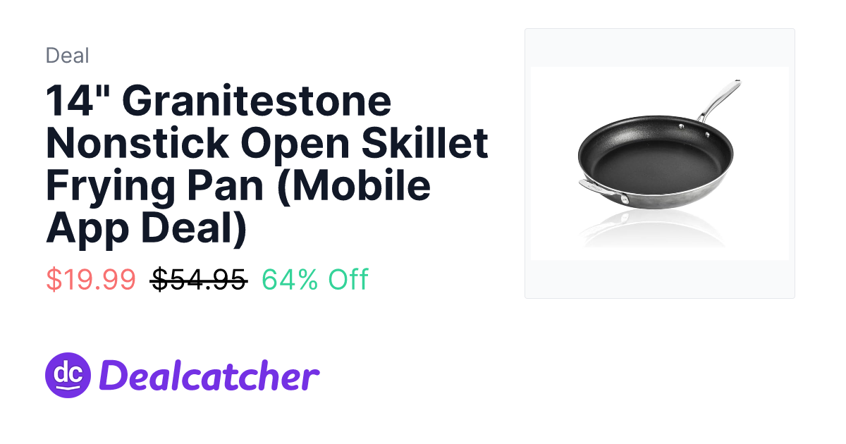 Woot - 14" Granitestone Nonstick Open Skillet Frying Pan (Mobile App Deal) $19.99