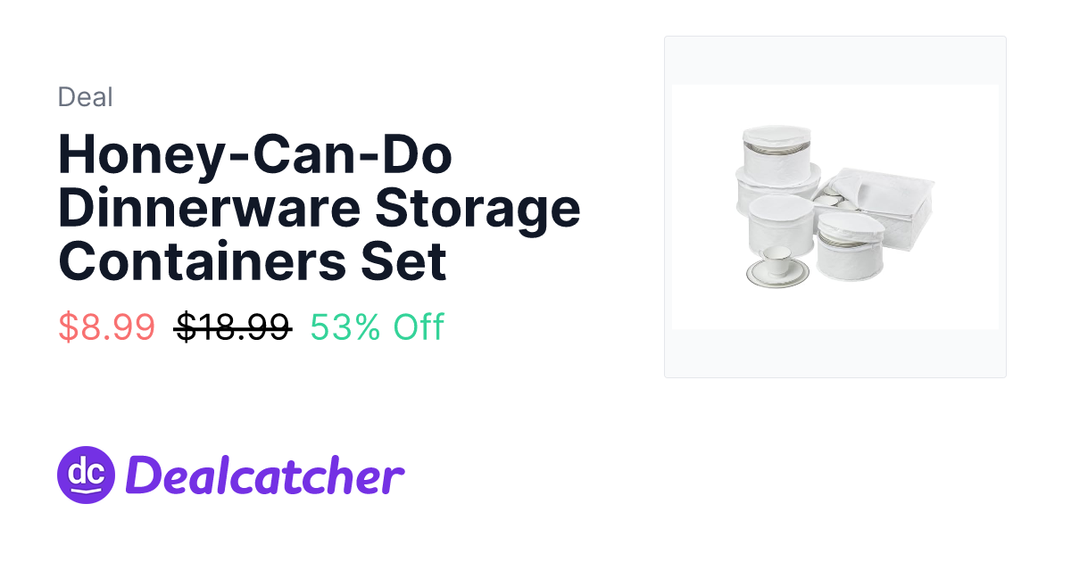 Woot - Honey-Can-Do Dinnerware Storage Containers Set $8.99