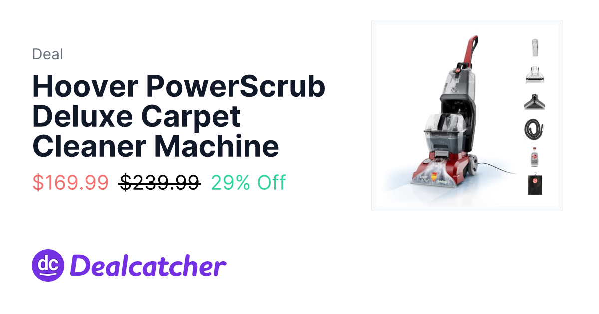 Amazon - Hoover PowerScrub Deluxe Carpet Cleaner Machine $169.99