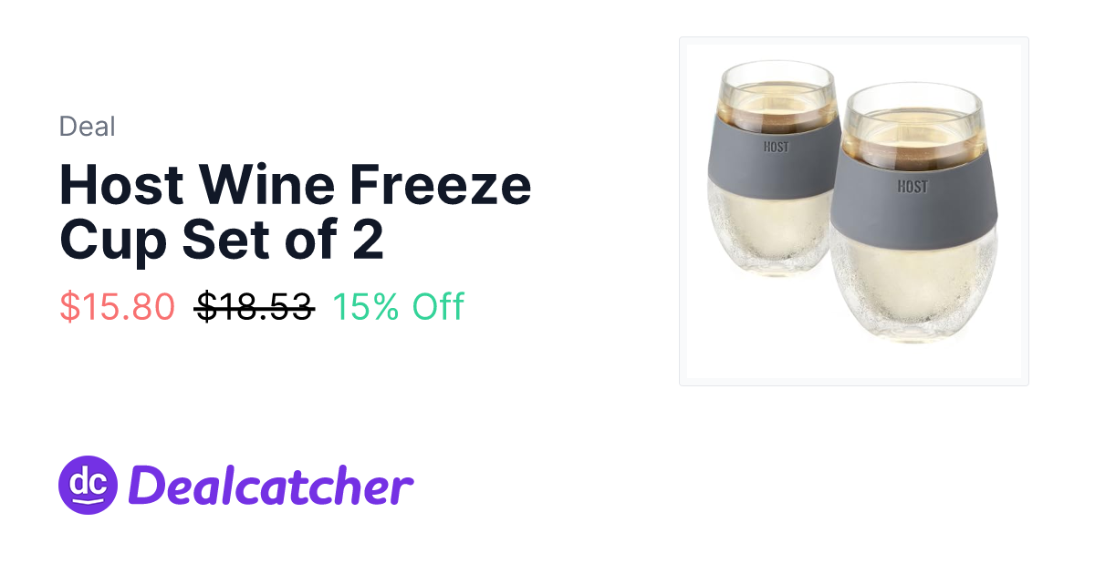 Amazon - Host Wine Freeze Cup Set of 2 $15.80