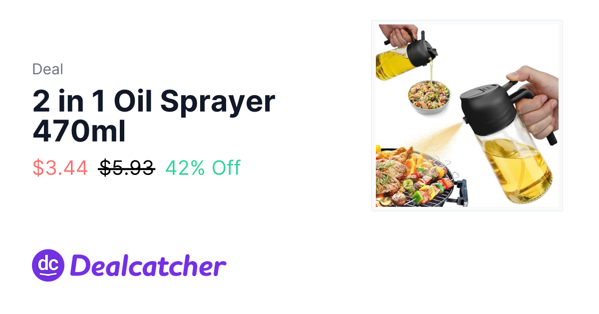 Amazon - 2 in 1 Oil Sprayer 470ml $3.44