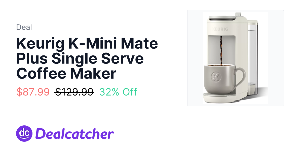 Kohl's - Keurig K-Mini Mate Plus Single Serve Coffee Maker $87.99