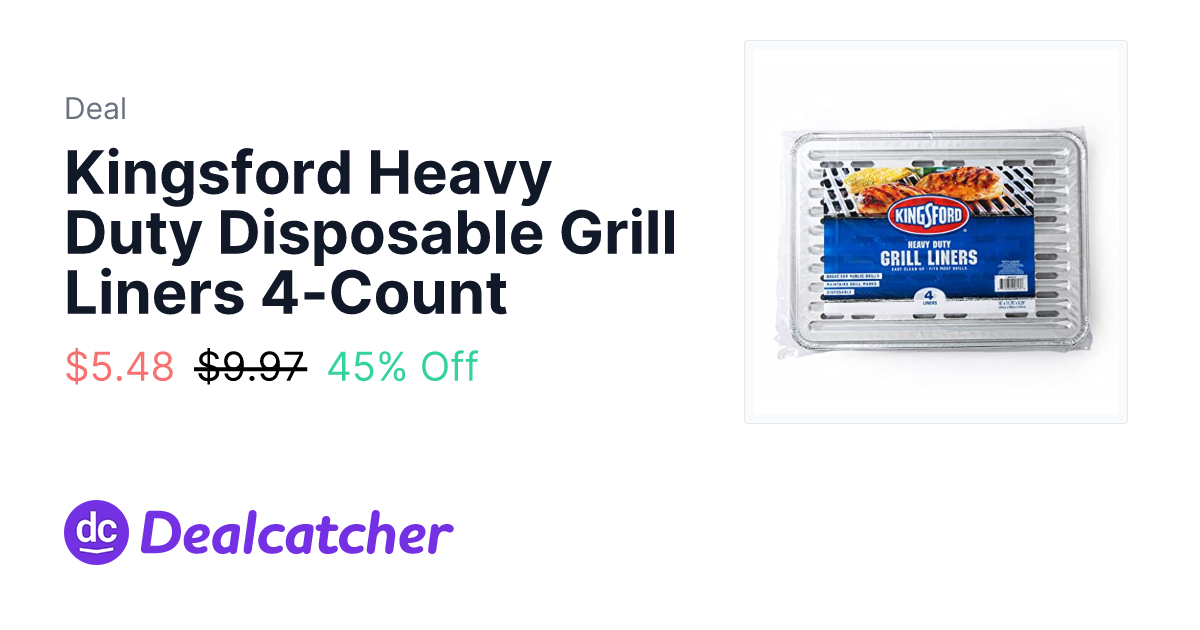 Amazon - Kingsford Heavy Duty Disposable Grill Liners 4-Count $5.48
