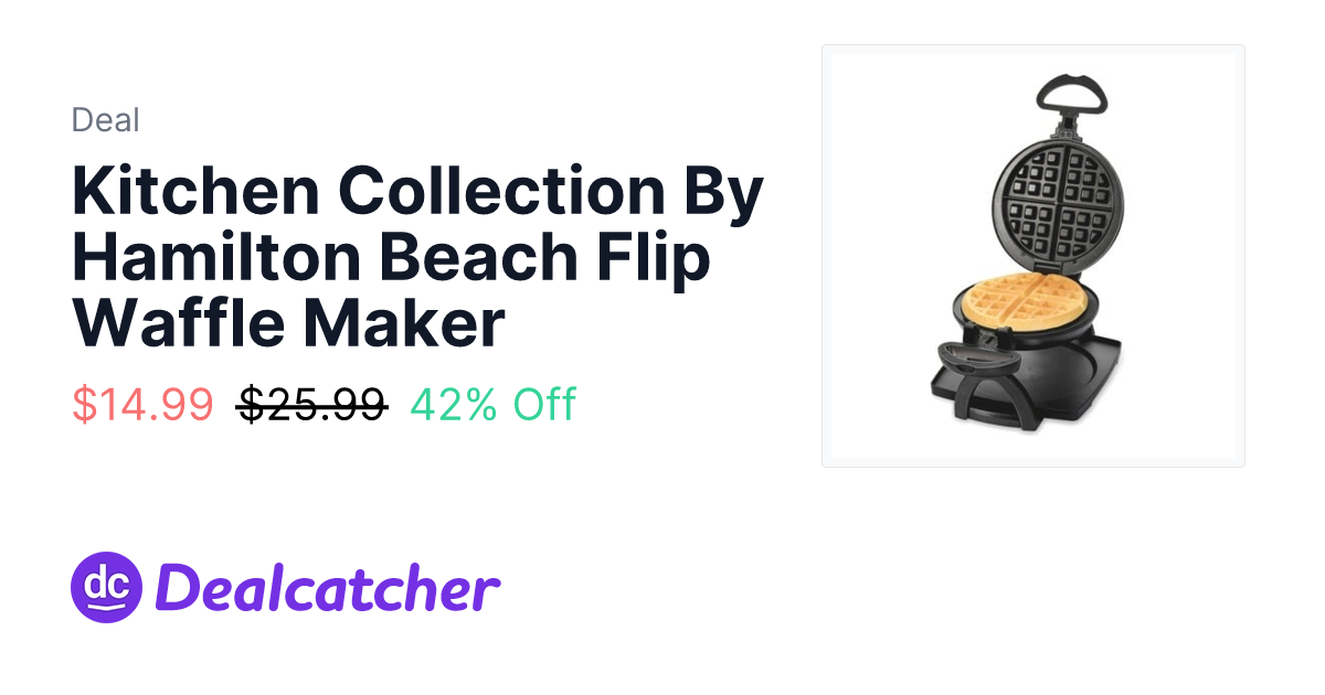 Target - Kitchen Collection By Hamilton Beach Flip Waffle Maker $14.99