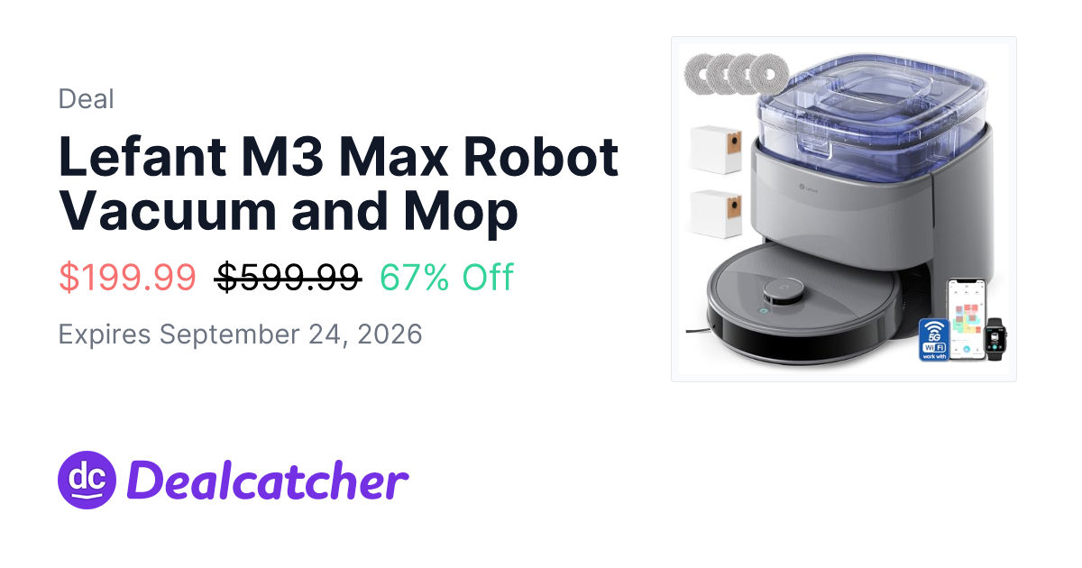 Amazon - Lefant M3 Max Robot Vacuum and Mop $199.99