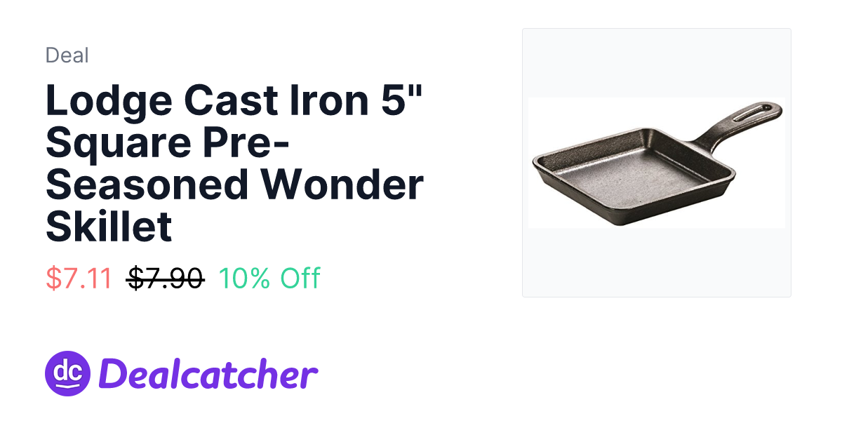 Amazon - Lodge Cast Iron 5" Square Pre-Seasoned Wonder Skillet $7.11