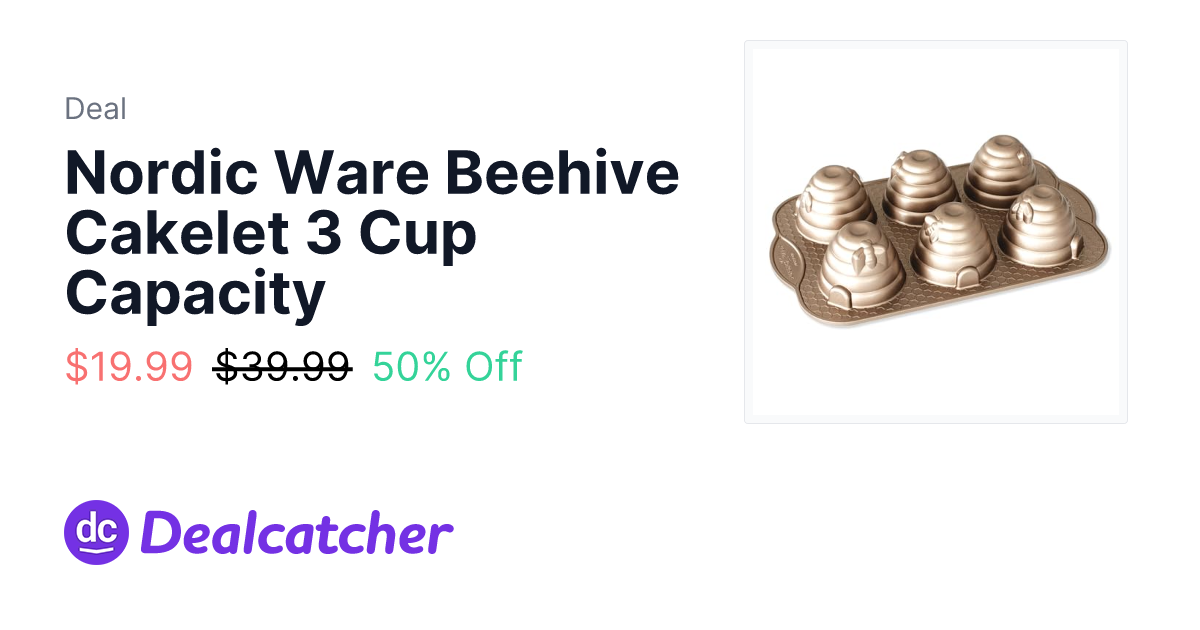 Amazon - Nordic Ware Beehive Cakelet 3 Cup Capacity $19.99