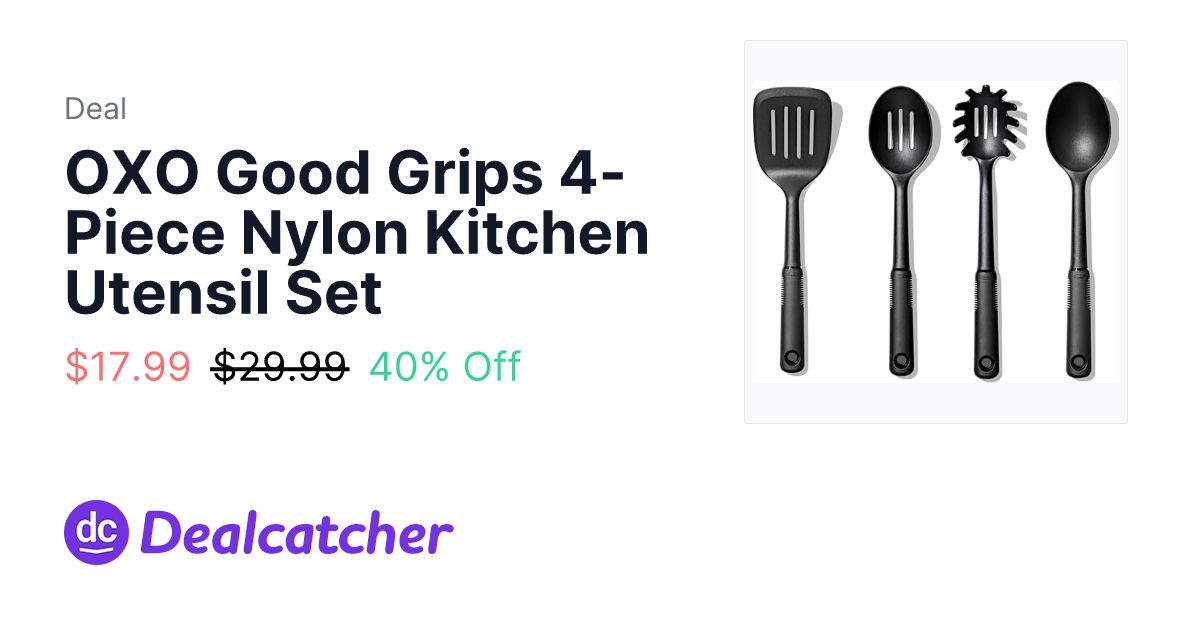 Amazon - OXO Good Grips 4-Piece Nylon Kitchen Utensil Set $17.99
