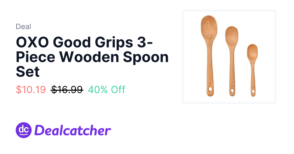 Amazon - OXO Good Grips 3-Piece Wooden Spoon Set $10.19