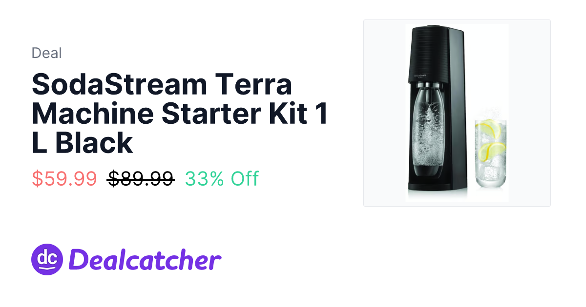 Ace Hardware - SodaStream Terra Machine Starter Kit 1 L Black $59.99