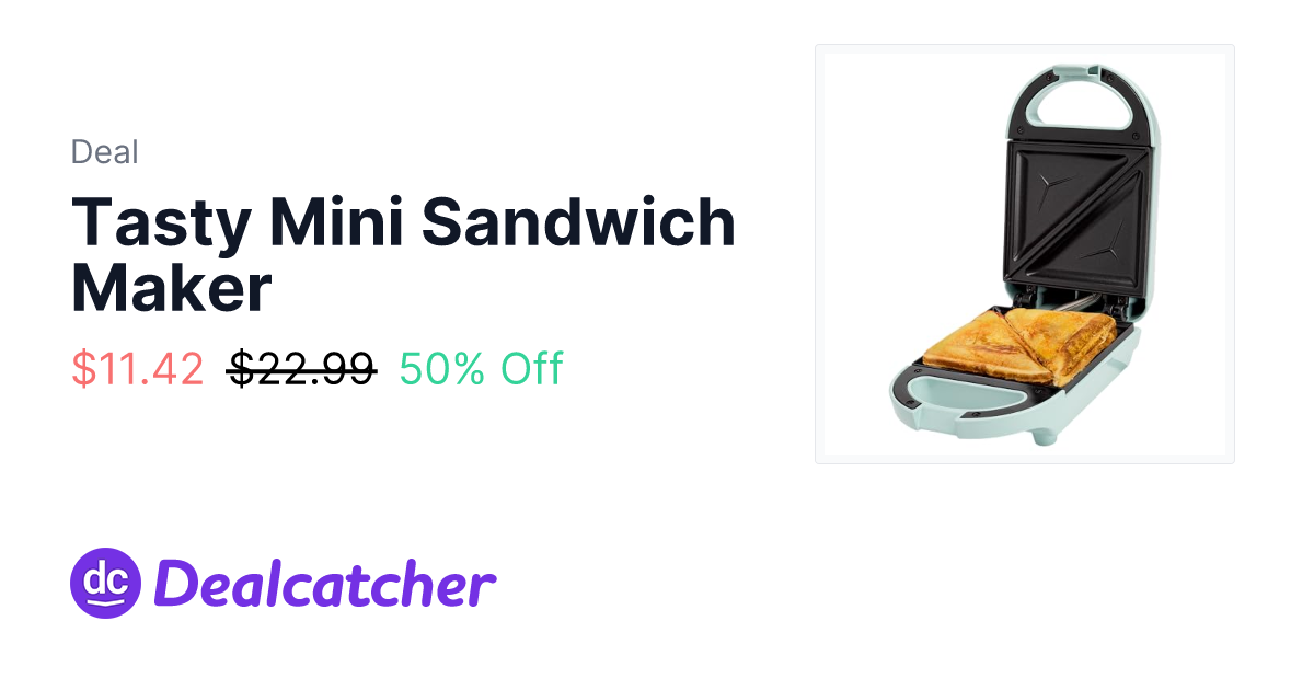 Amazon - Tasty Mini Sandwich Maker $11.42