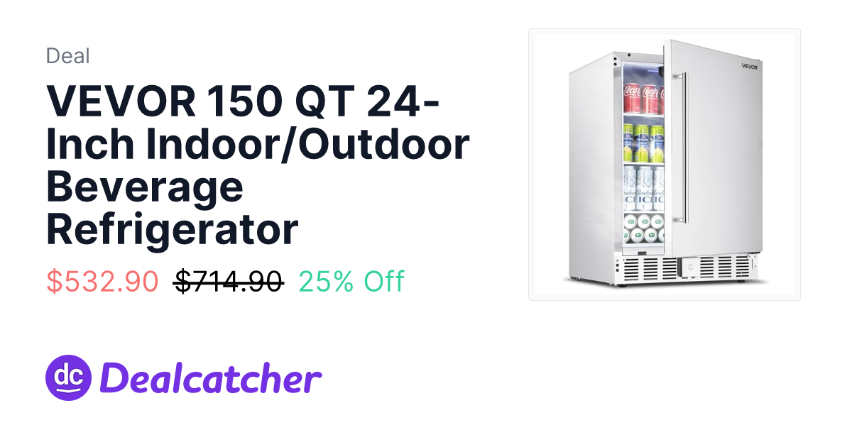 Amazon - VEVOR 150 QT 24-Inch Indoor/Outdoor Beverage Refrigerator $570.99