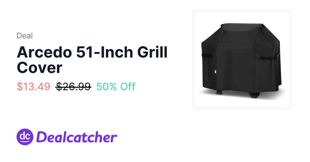 Amazon - Arcedo 51-Inch Grill Cover $13.49