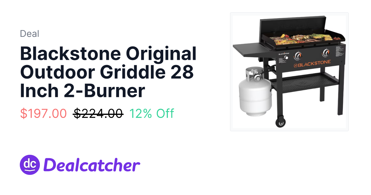 Walmart - Blackstone Original Outdoor Griddle 28 Inch 2-Burner $197.00