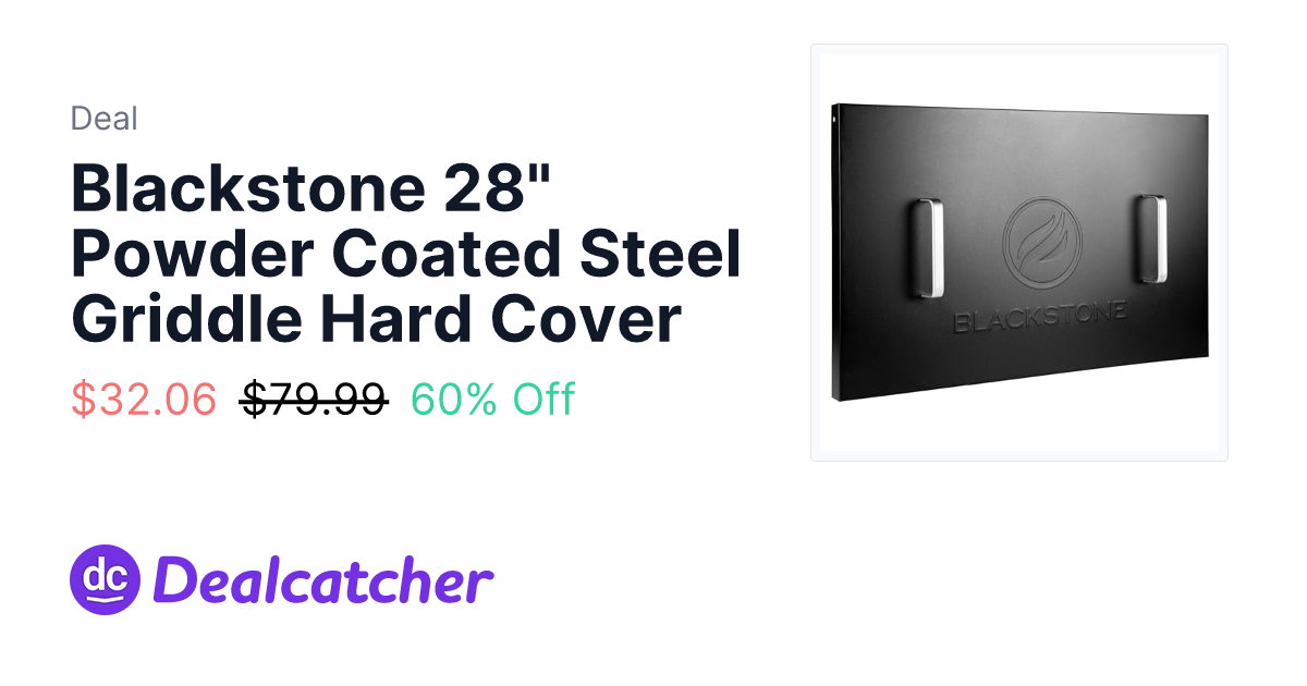Amazon - Blackstone 28" Powder Coated Steel Griddle Hard Cover $32.06