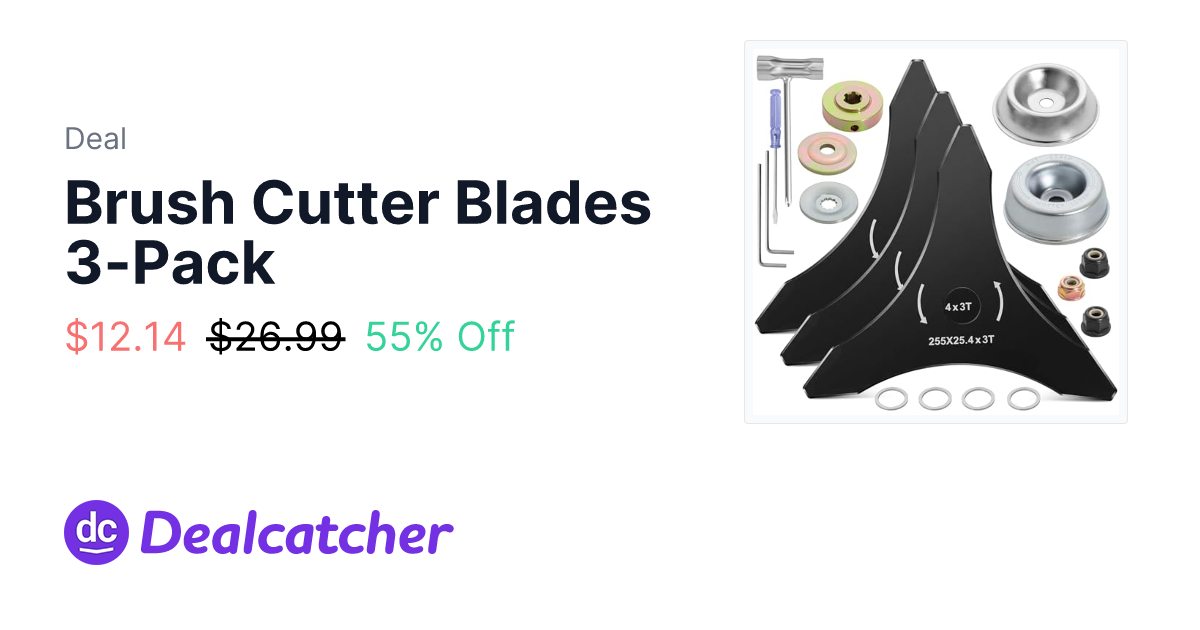 Amazon - Brush Cutter Blades 3-Pack $12.14