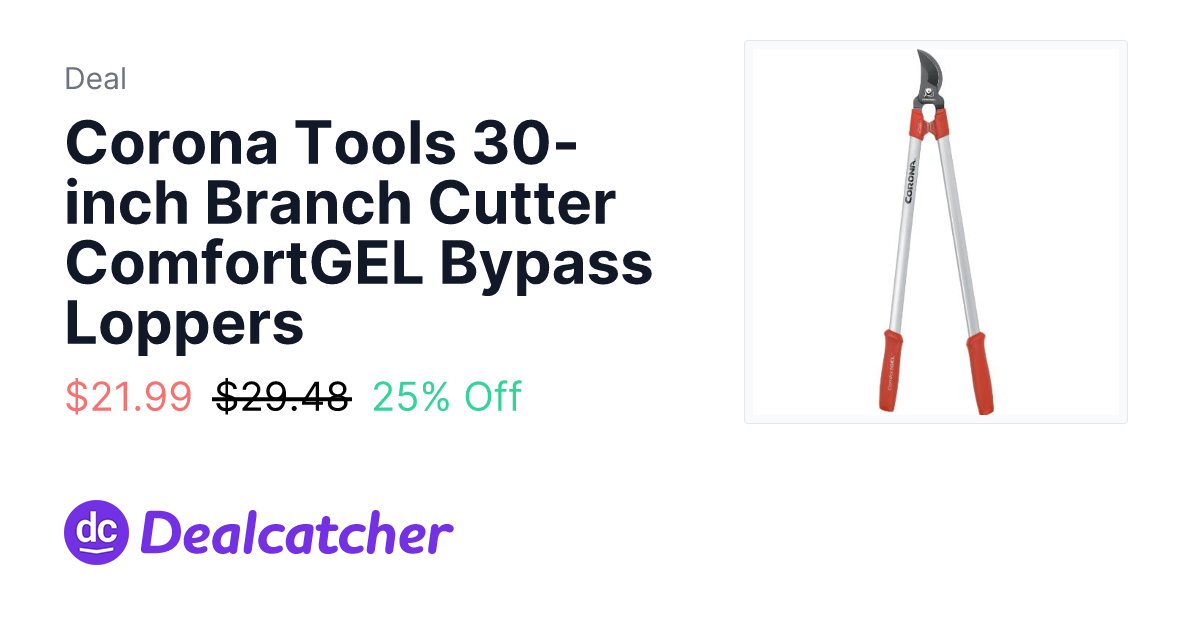Amazon - Corona Tools 30-inch Branch Cutter ComfortGEL Bypass Loppers $21.99