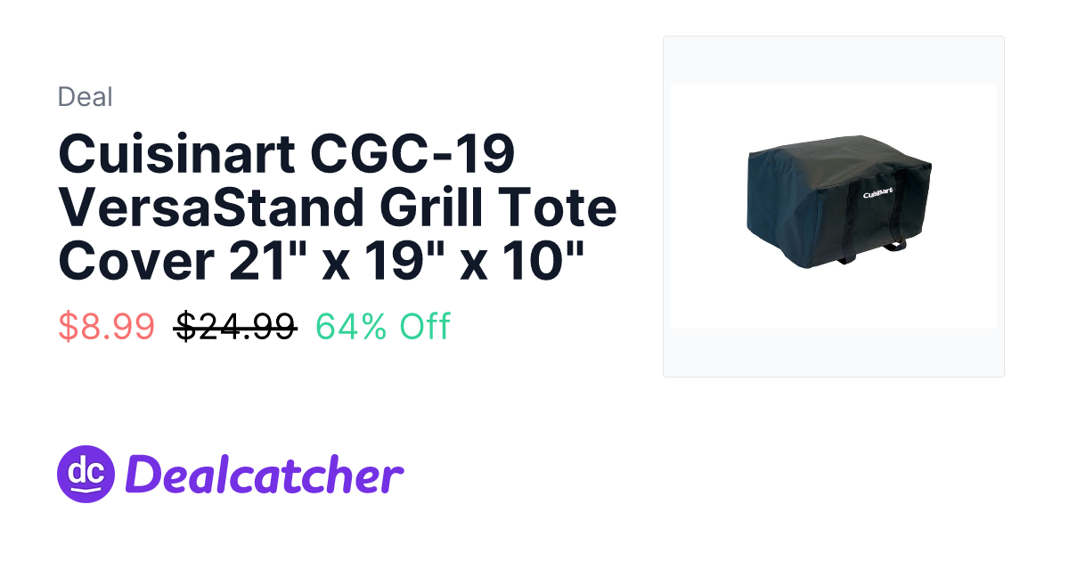 Woot - Cuisinart CGC-19 VersaStand Grill Tote Cover 21" x 19" x 10" $8.99