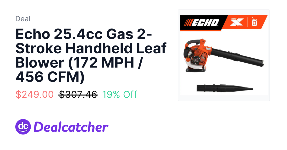 Home Depot - Echo 25.4cc Gas 2-Stroke Handheld Leaf Blower (172 MPH / 456 CFM) $249.00