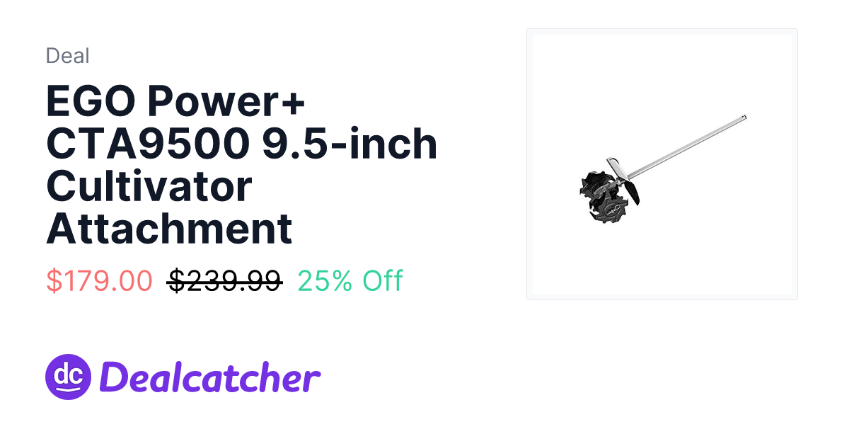 Amazon - EGO Power+ CTA9500 9.5-inch Cultivator Attachment $179.99