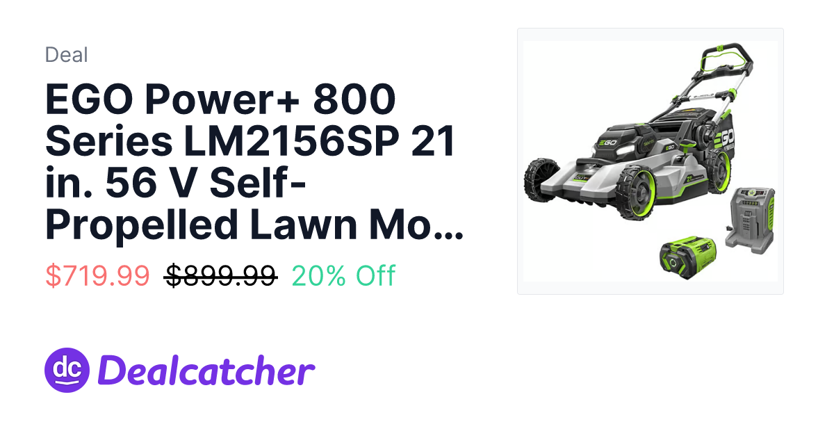 Ace Hardware - EGO Power+ 800 Series LM2156SP 21 in. 56 V Self-Propelled Lawn Mower Kit with 10.0 AH Battery $719.99