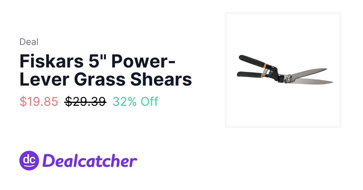 Amazon - Fiskars 5" Power-Lever Grass Shears $19.72