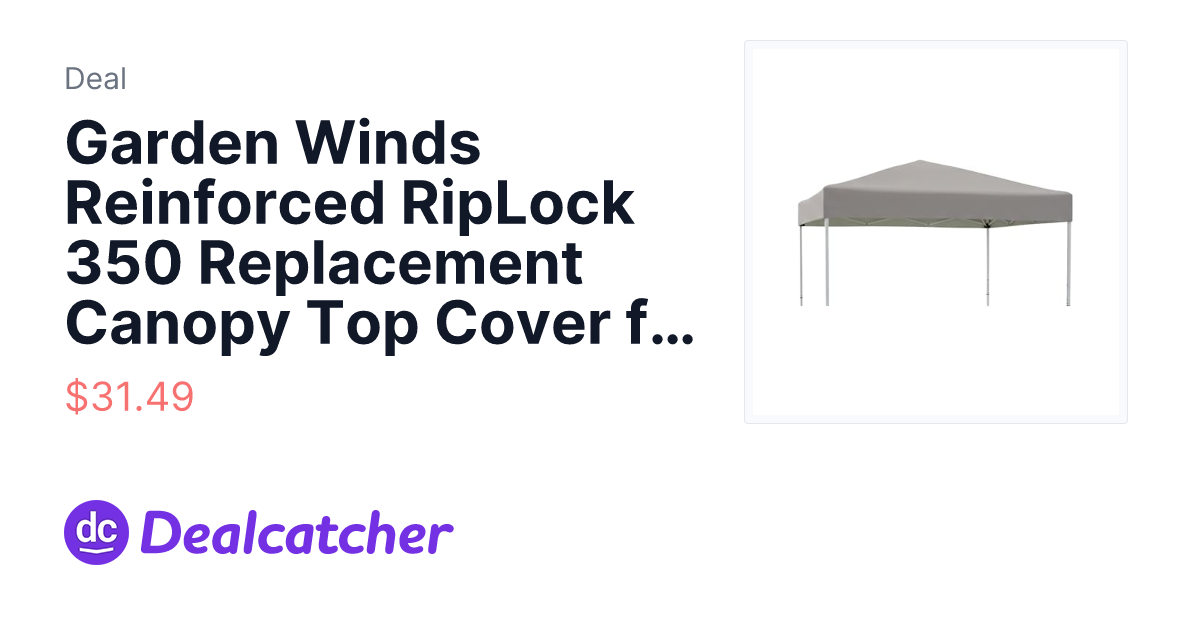 Amazon - Garden Winds Reinforced RipLock 350 Replacement Canopy Top Cover for Ozark Trail 4' x 6' Outdoor Pop Up Canopy $31.49